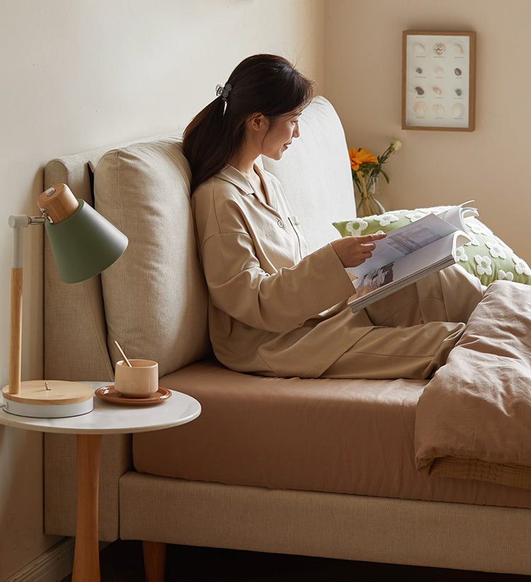 Imitation Cotton and Linen Fabric Bed