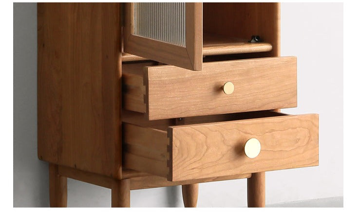 Cherry Solid Wood Japanese Retro Side Cabinet