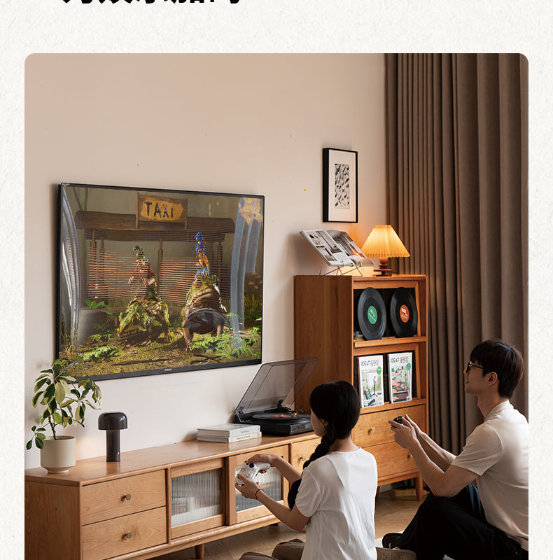 Cherry Solid Wood Modern TV Cabinet.