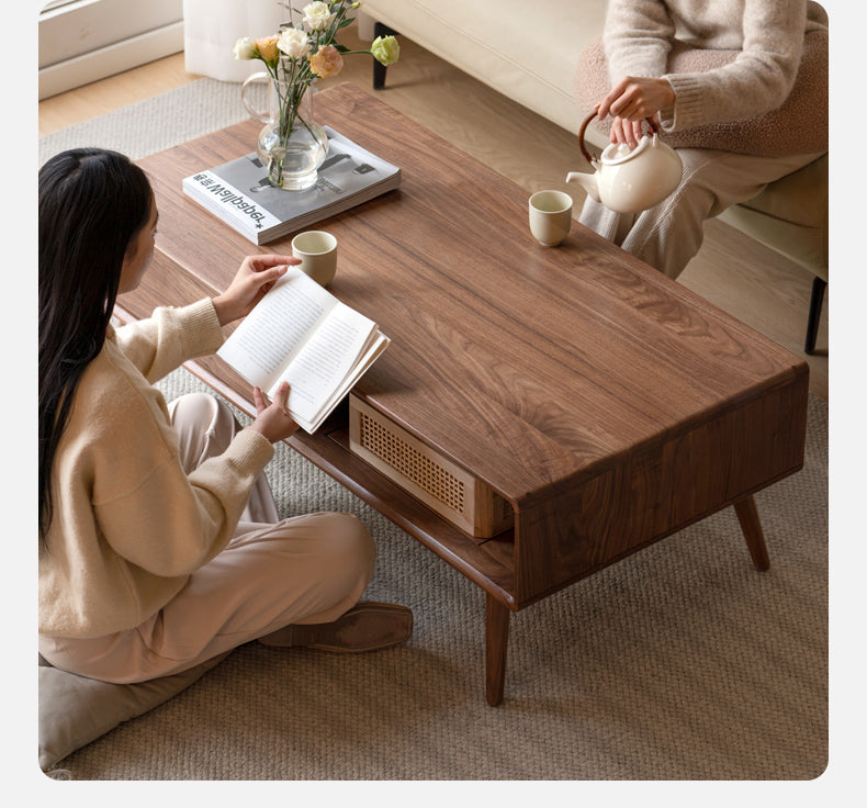 Black Walnut Solid Wood Coffee Table
