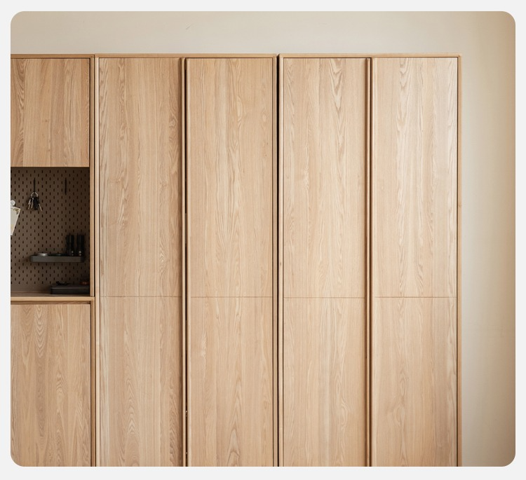 Ash, Oak Solid Wood Shoe Cabinet, Entrance Cabinet Combination Storage