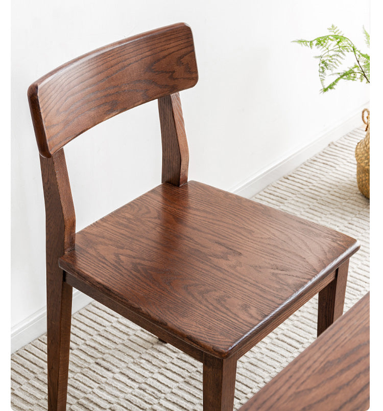 Black Walnut, Ash, Oak Solid Wood Dining Chair Set of 4