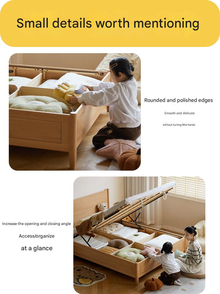 Beech Solid Wood Children's Box Bed