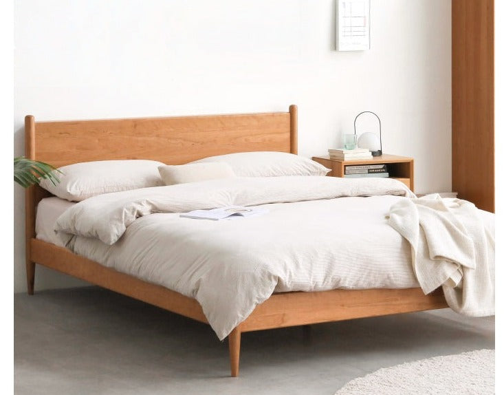 Cherry Wood, Black Walnut Solid Wood Box Bed