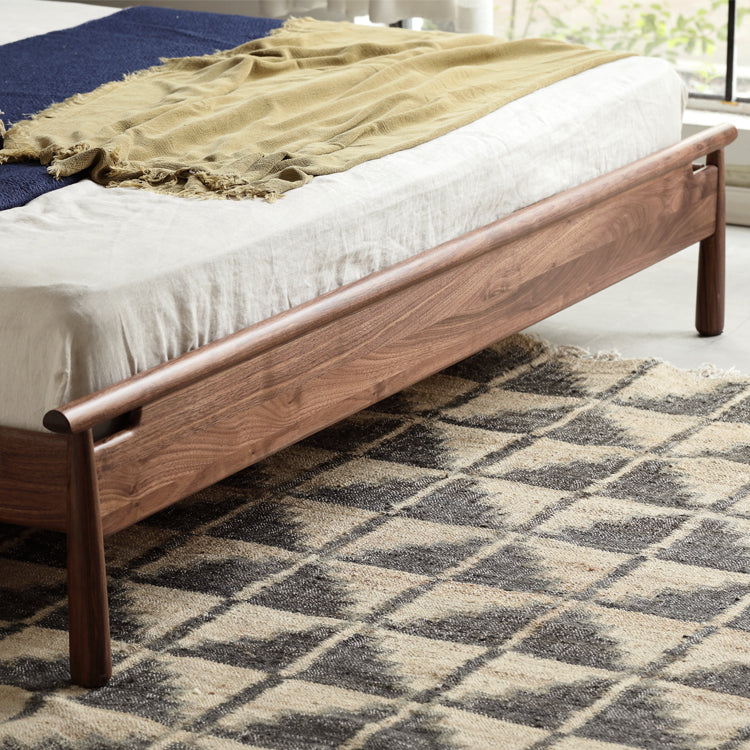 North American black walnut solid wood light luxury bed