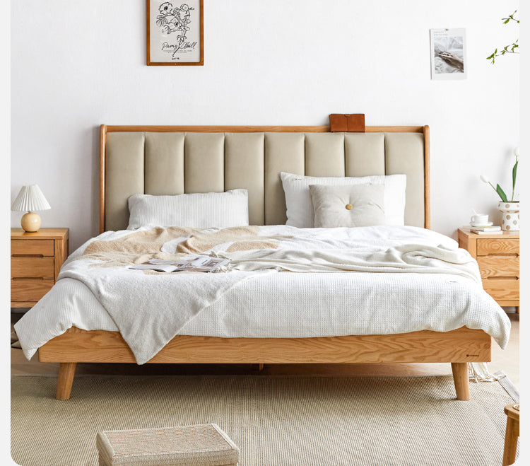 Oak, Ash Solid Wood Technology Cloth Harp Bed