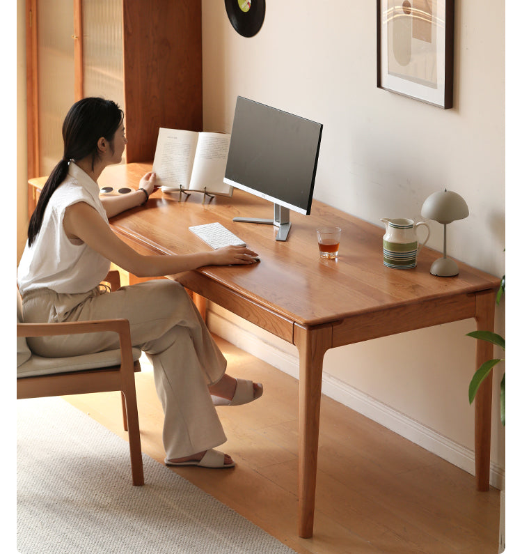 Cherry Solid Wood Large Office Table