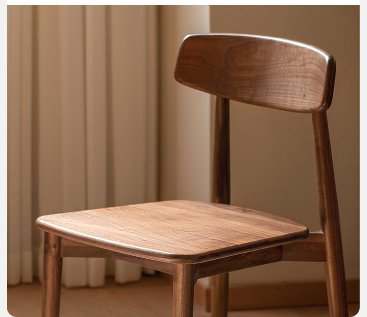 Black Walnut, Ash, Oak, Sandalwood Solid Wood, Solid Rubberwood - Chair 4 pcs set