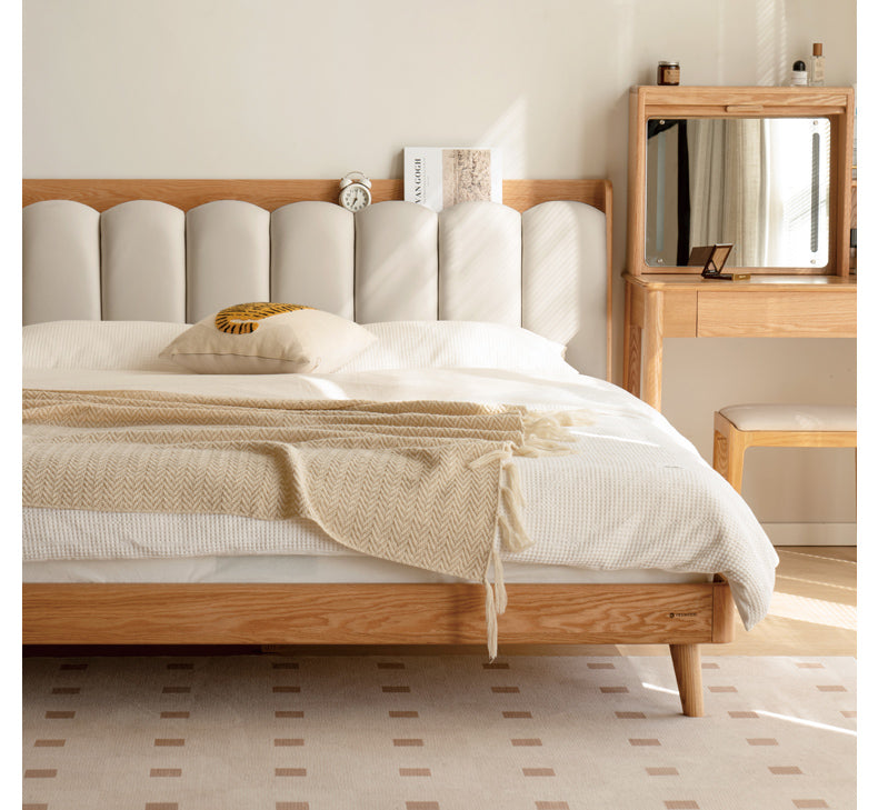 Beech, Oak Solid Wood Soft-Packe, Piano Key Bed