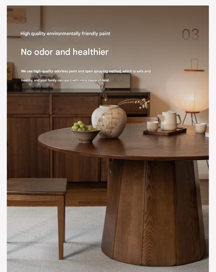 Ash, Black Walnut Solid Wood Modern Large Dining Table