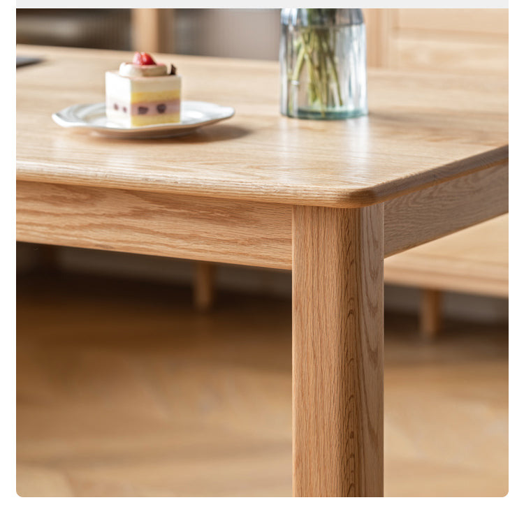 Oak, Ash Solid Wood Modern Dining Table