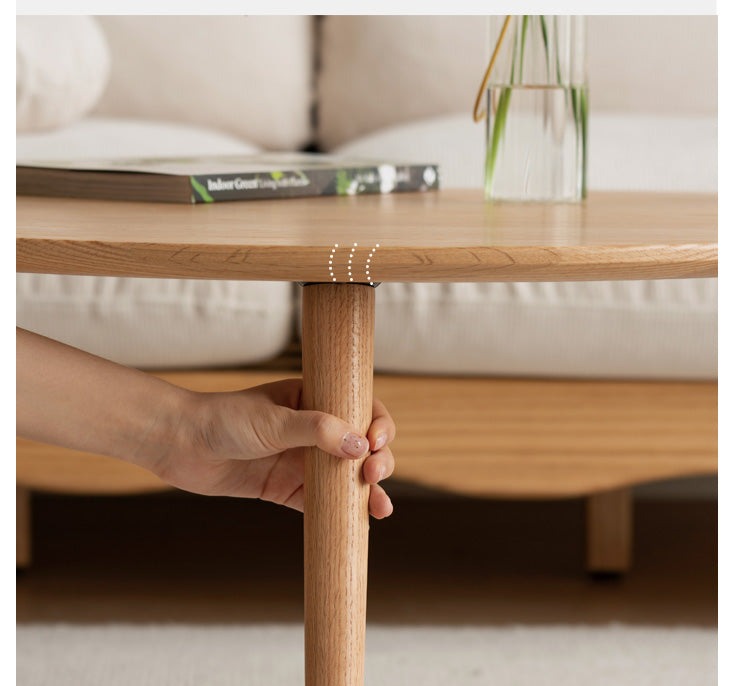 Oak Solid Wood Combination Shape Side Table