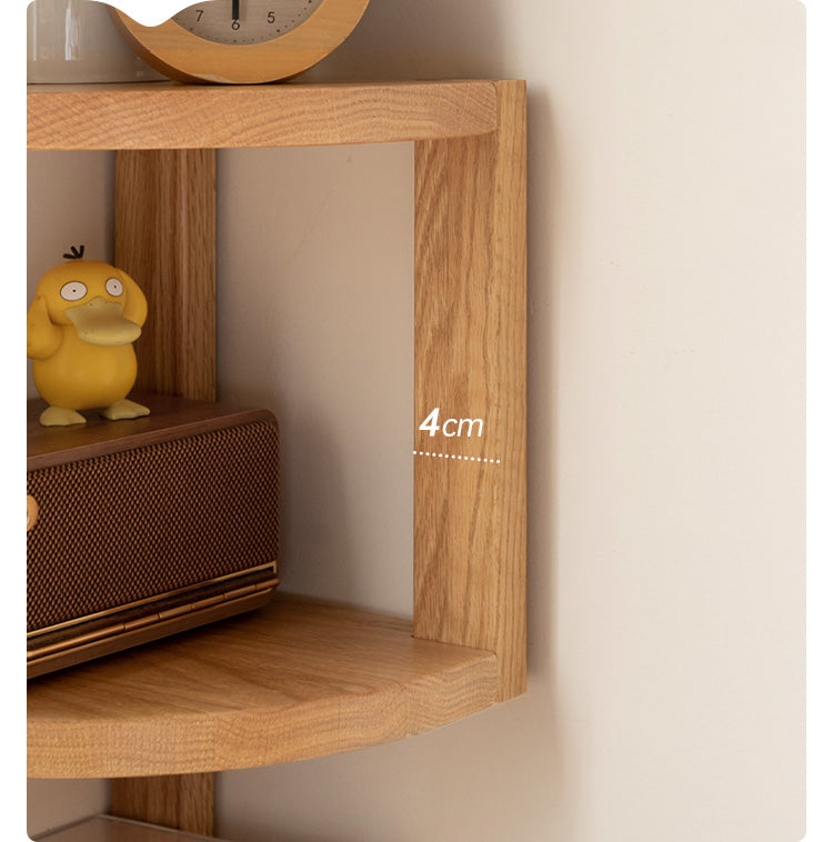 Oak Solid Wood Сorner Table Shelves