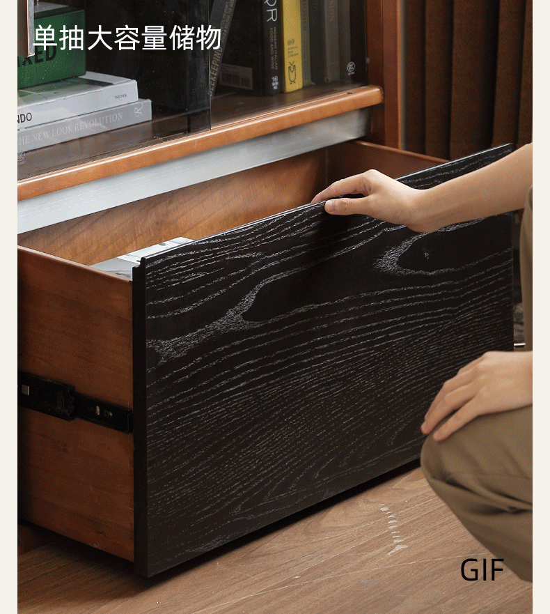 Poplar Solid Wood Ancient Style Bookcase.