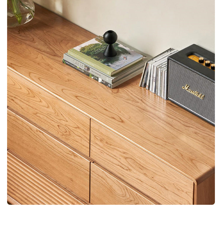 Cherry Solid Wood Chest of Drawers, Drawer Cabinet
