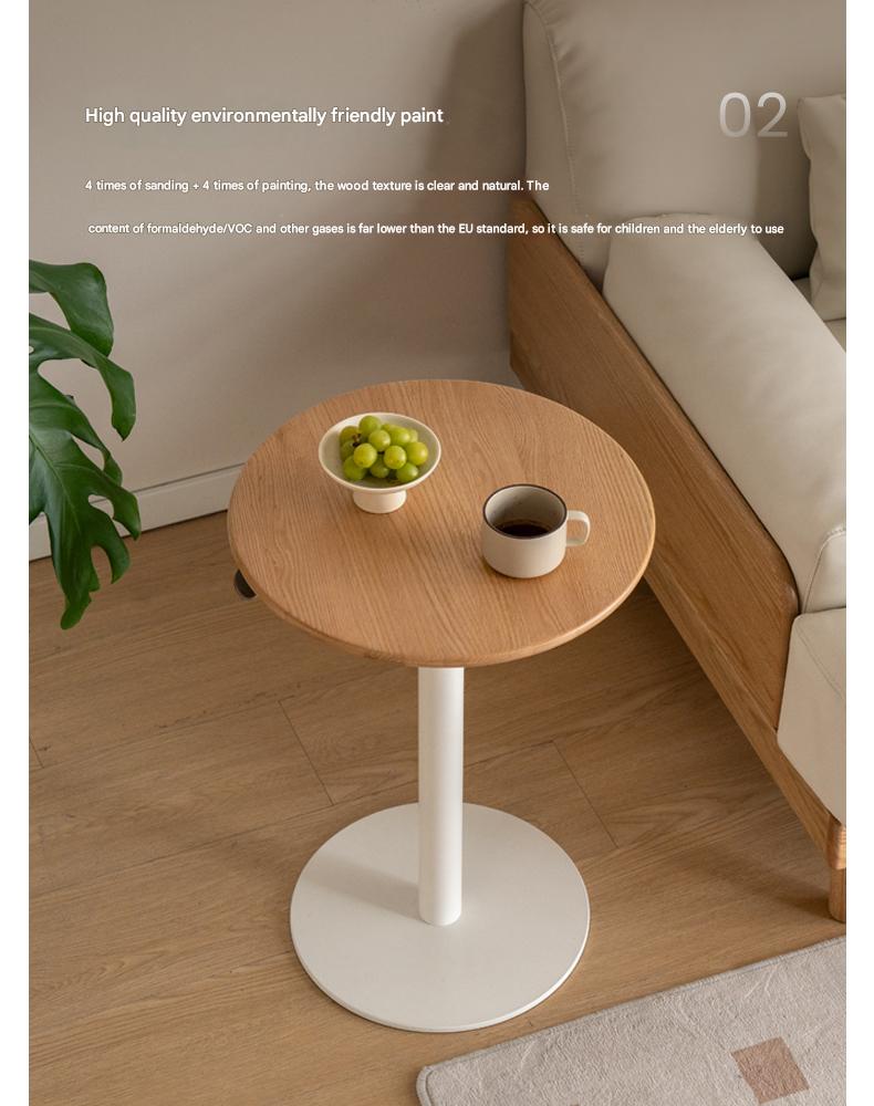 Oak, Black Walnut, Beech Solid Wood Lifting Side Table