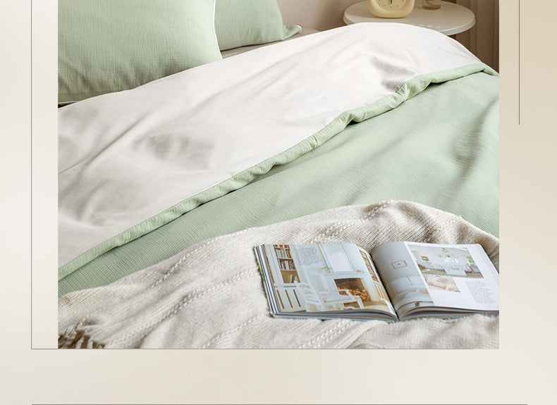 нет Pure Cotton Four Piece Set, Bed Sheet and Quilt Cover, High Quality Bedding Supplies