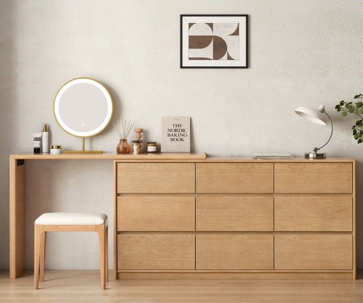 Oak, Black Walnut, Beech Solid Wood, Solid Rubberwood Storage Drawer