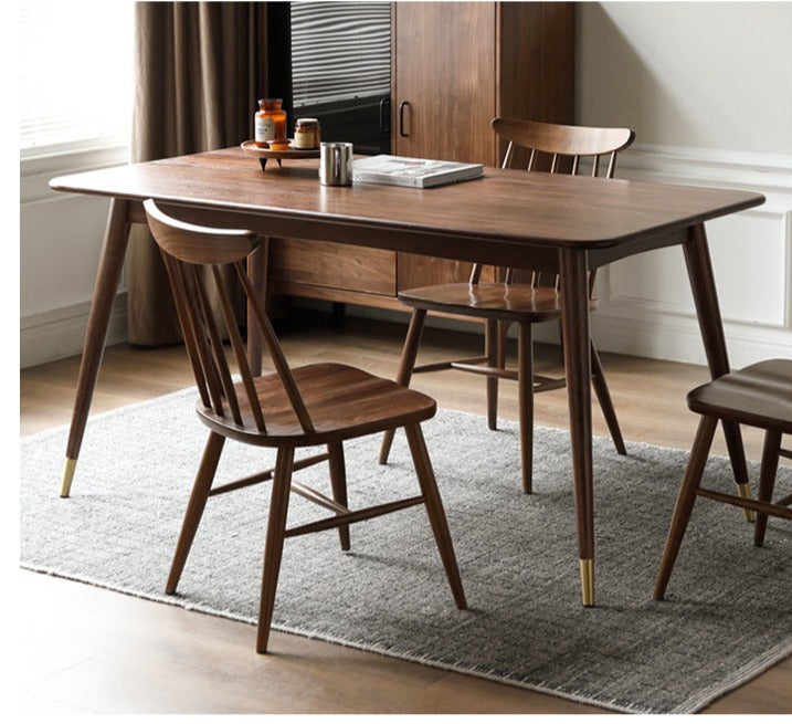 Black Walnut Solid Wood Light Luxori Dining Table