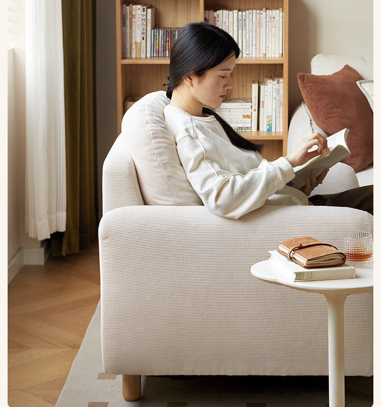 Cream Style goose down Leisure Fabric armchair)