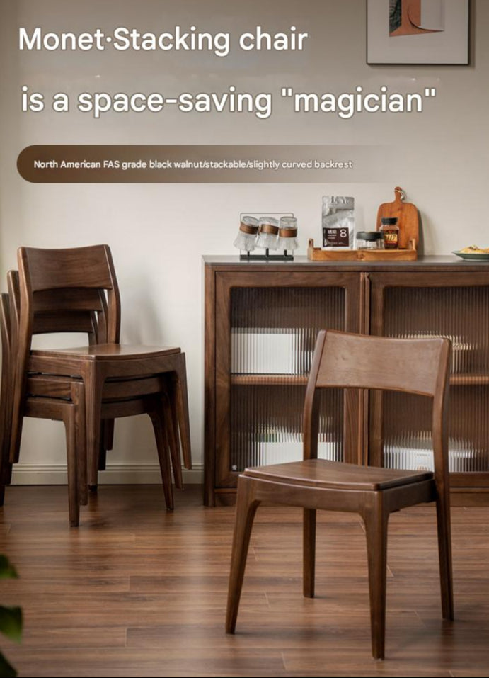 Set 4 pcs Black Walnut, White Ash, Oak Solid Wood Dining Chair