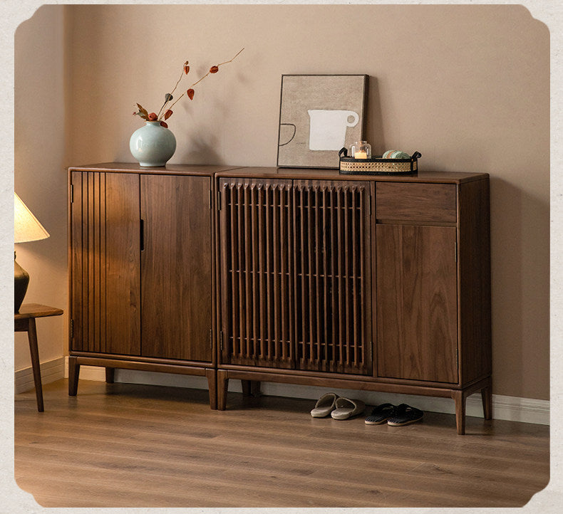 Black walnut, Ash Solid Wood Large Capacity Shoe Cabinet