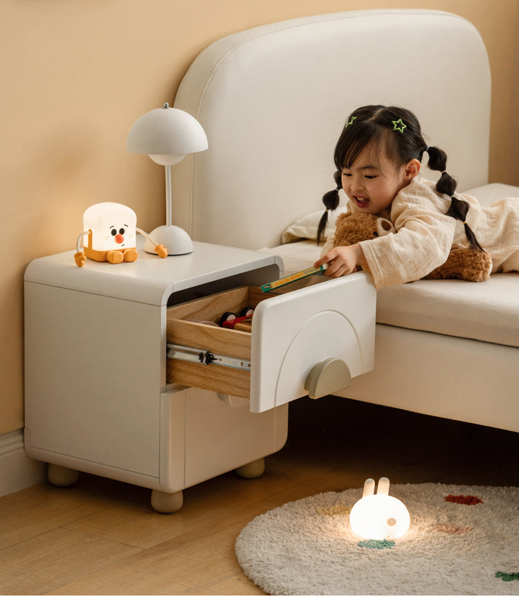 Rubber Wood Solid Wood Children's Nightstand.