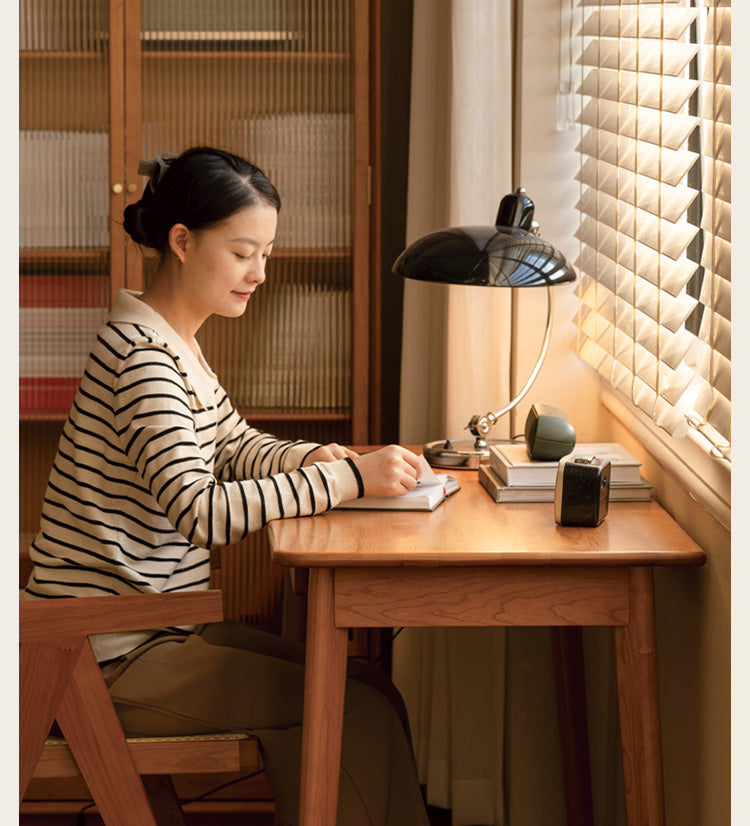 Cherry Wood FAS Grade Office Desk with Drawers