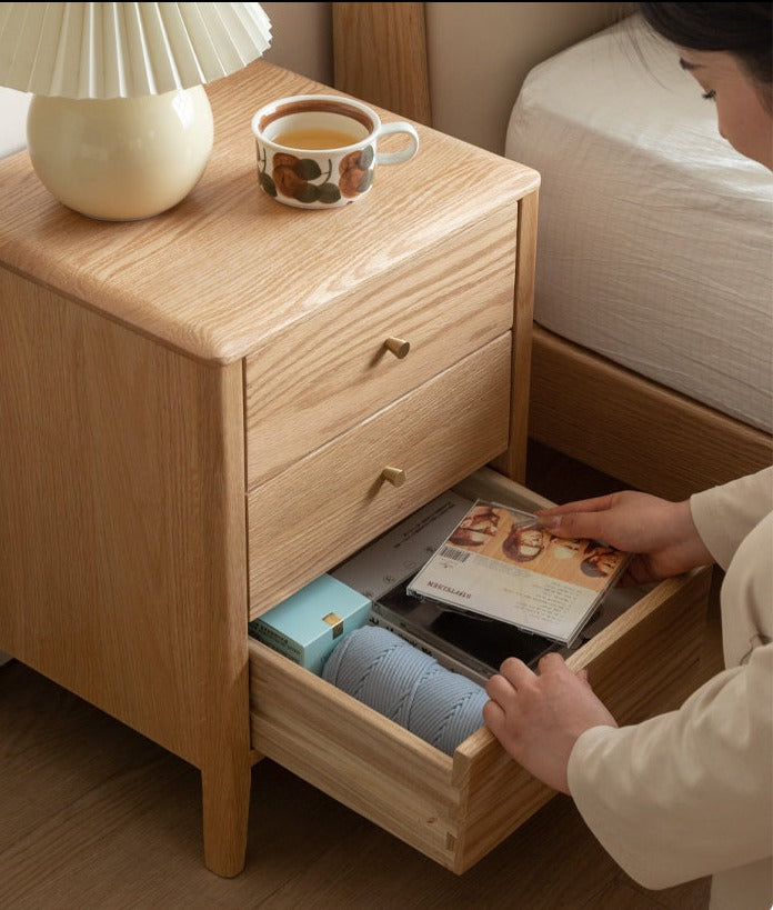 Black Walnut, Oak, Rubberwood Cherry Solid Wood Nightstand
