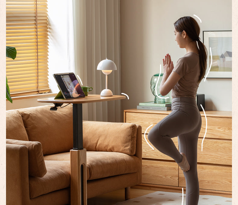 Cherry, Oak Solid Wood Lift Side Table