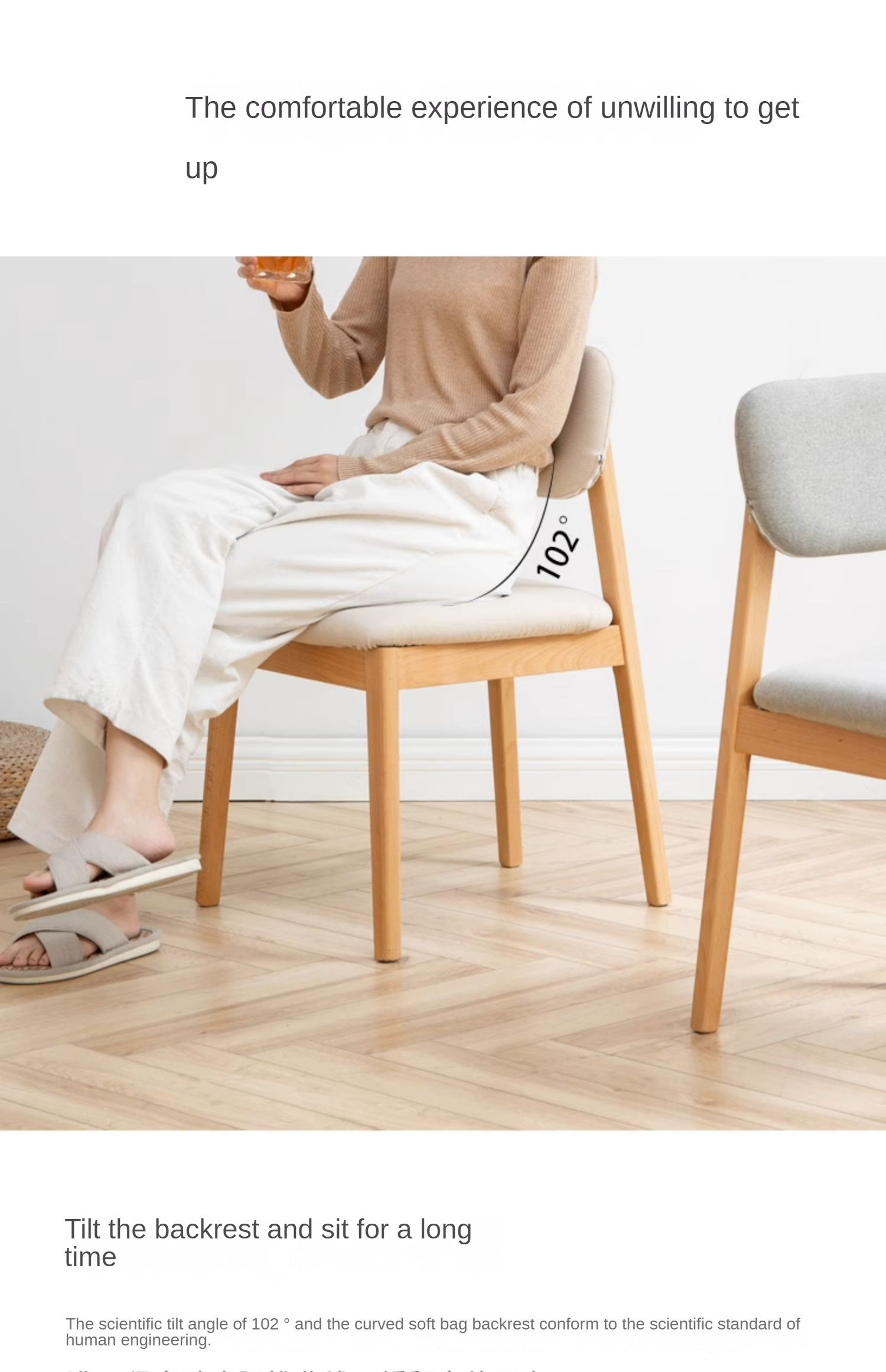 Beech Solid Wood Chair Modern 4 pcs