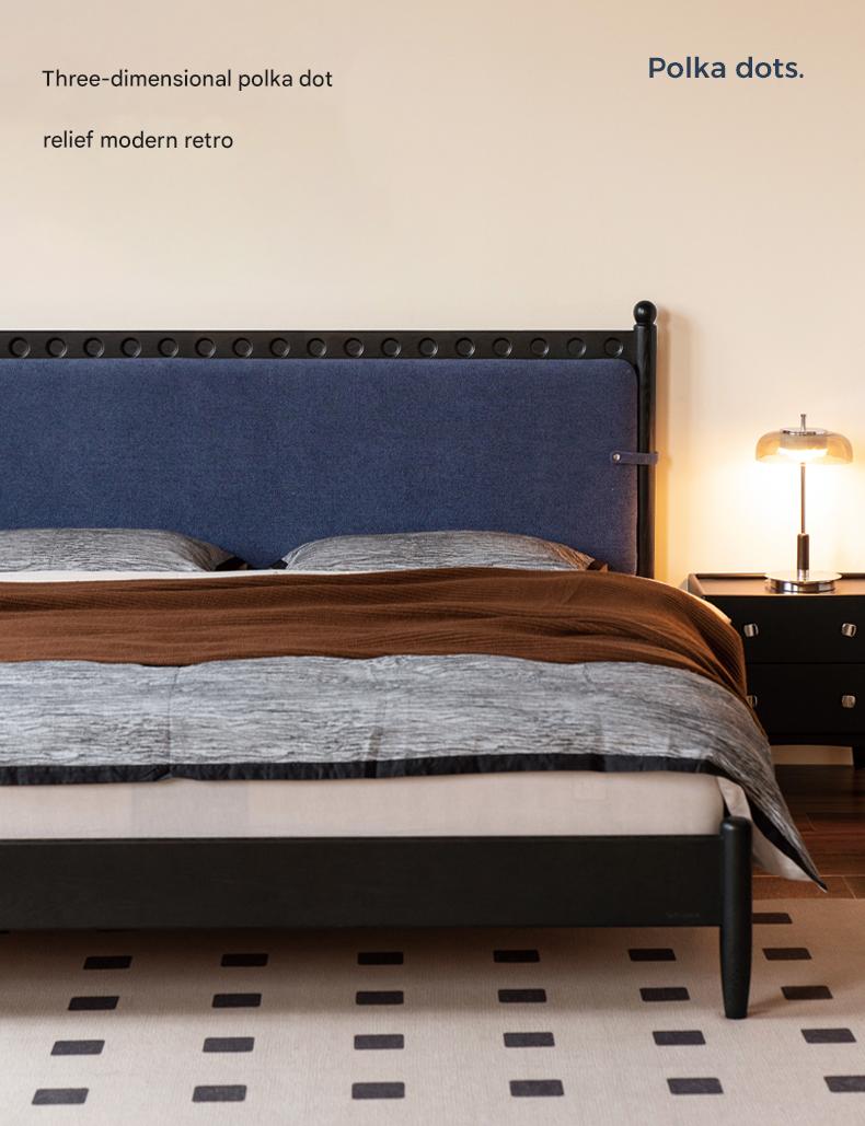 Ash Solid Wood Bauhaus Soft Leaning Antique Style Bed