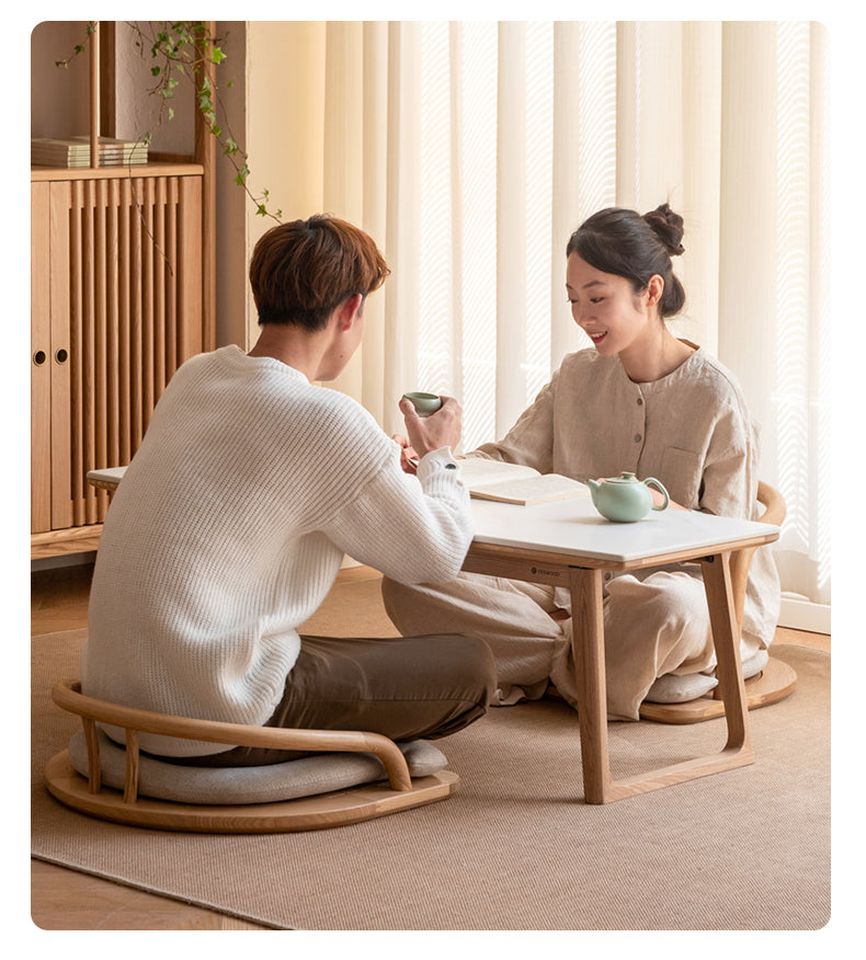 Ash Solid Wood Rock Slab Tea Table
