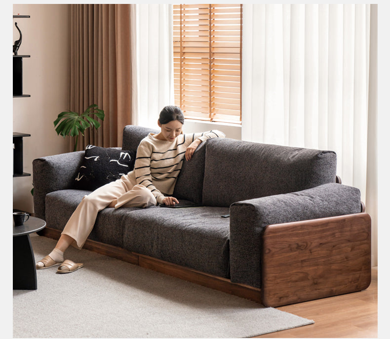 Black Walnut Solid Wood Italian Light Luxury.