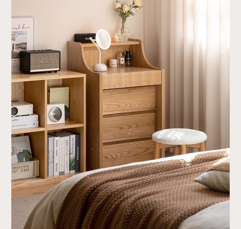 Oak Solid Wood Telescopic Vanity Table