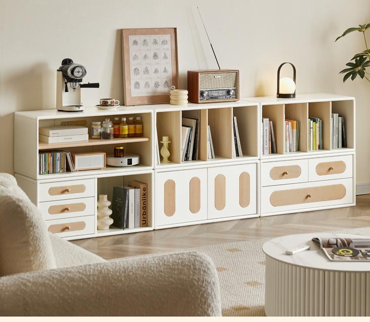 Rubber Solid wood Free Combination TV Cabinet.