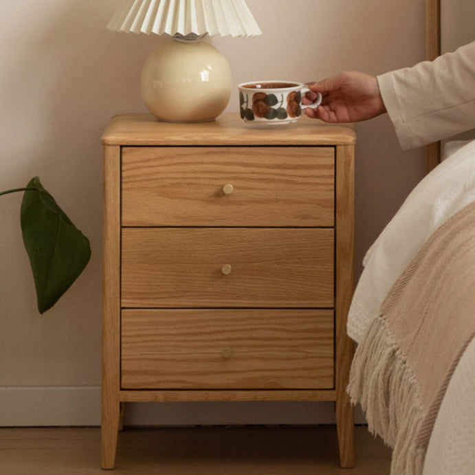 Black Walnut, Oak, Rubberwood Cherry Solid Wood Nightstand