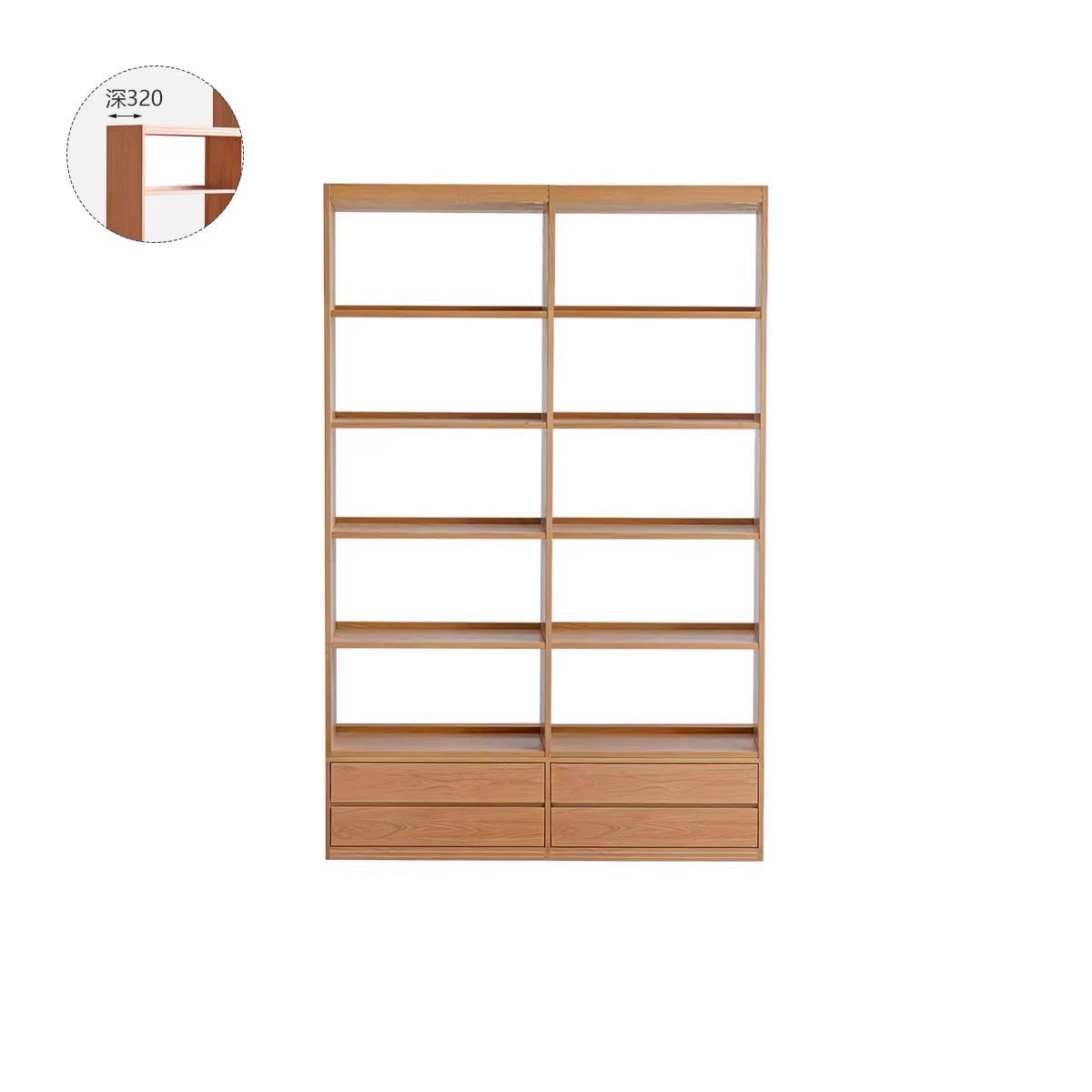 Floor To Ceiling Bookshelves Oak solid wood"