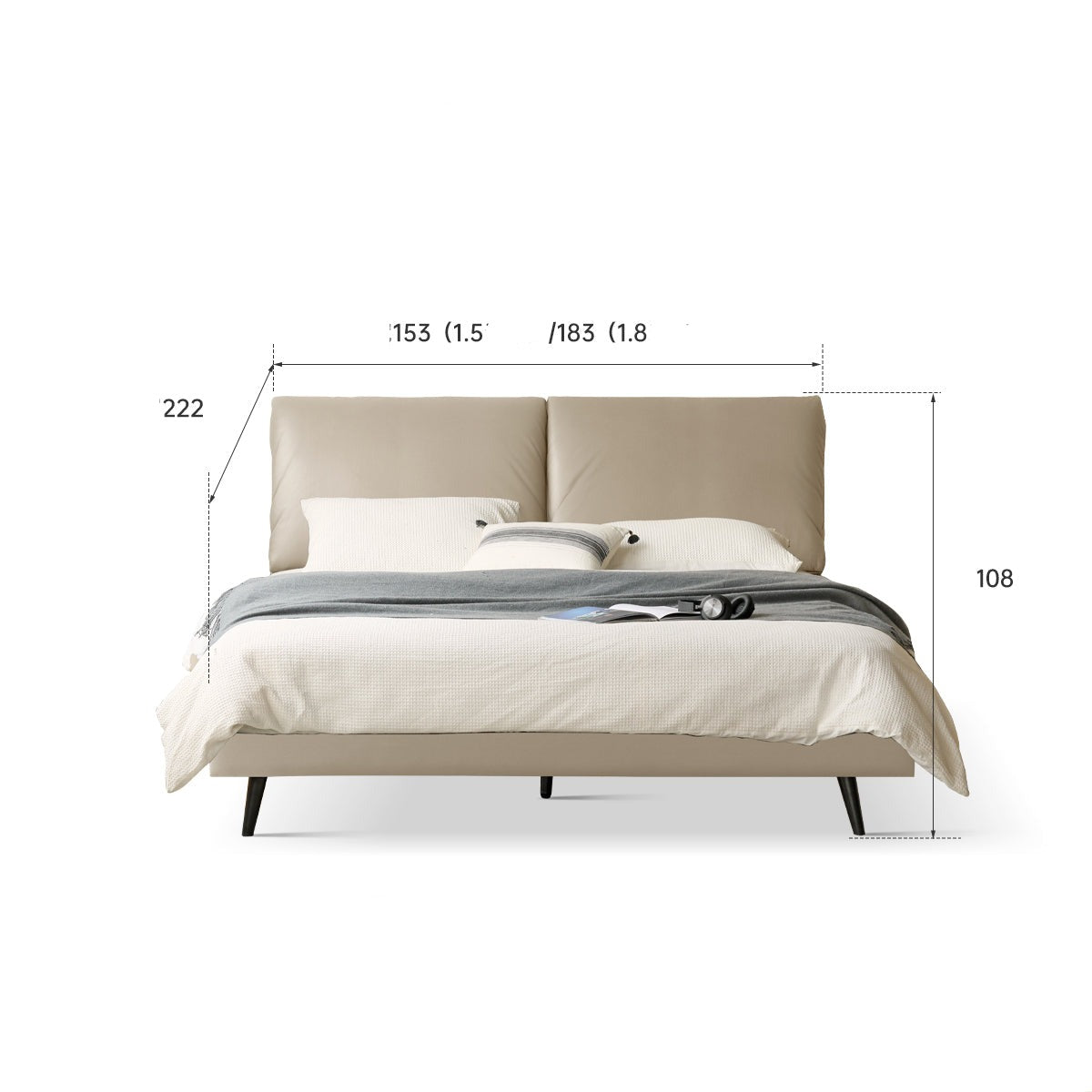 Technological Fabric Bed,Genuine Leather Bed