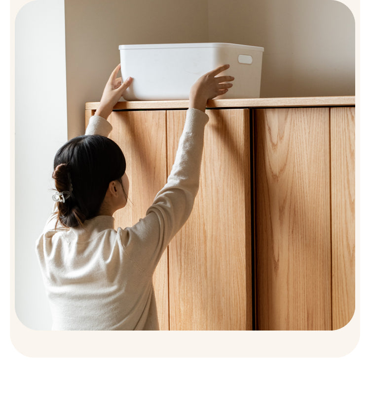 Oak Solid Wood Children's Sliding Door Wardrobe