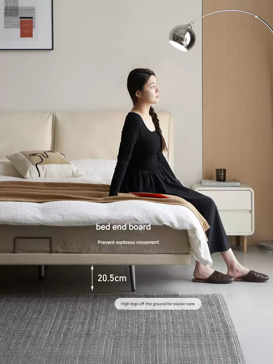 Suspension Technology Fabric Bed,Leather Bed with Light
