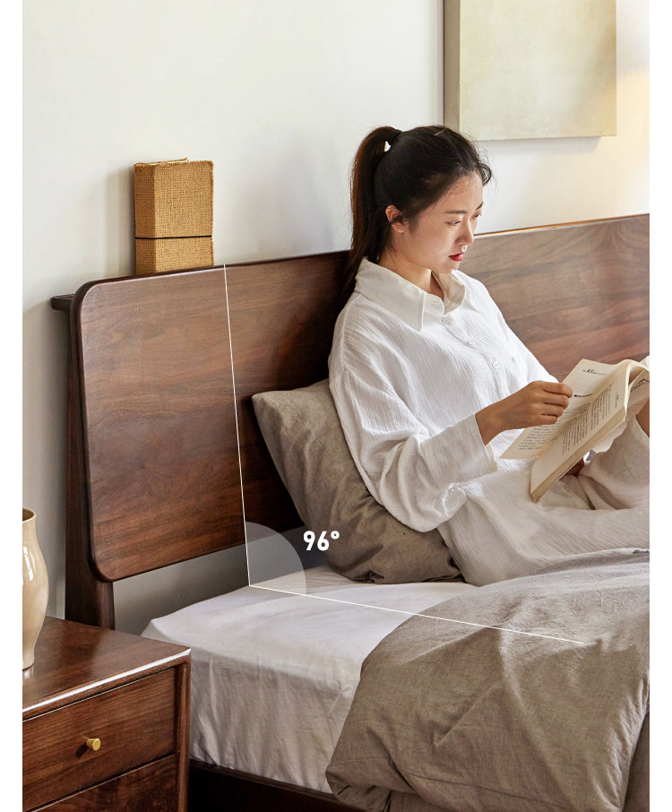 Teak Solid Wood, Black Walnut Solid Wood Bed