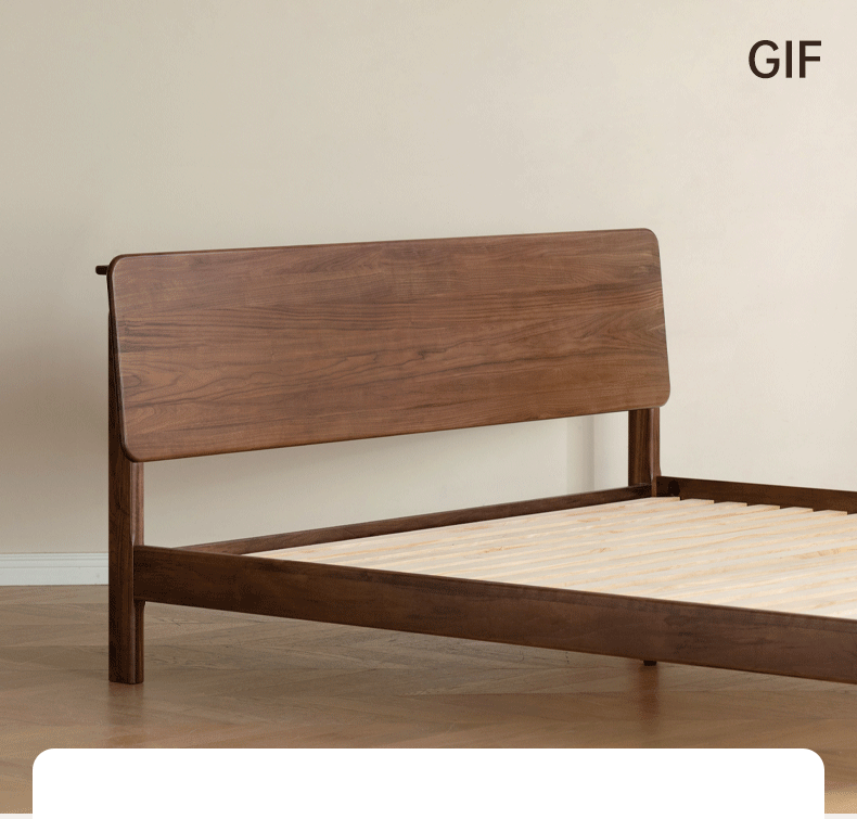Teak Solid Wood, Black Walnut Solid Wood Bed