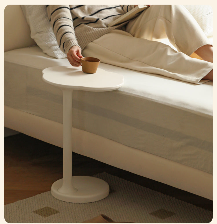 Rubberwood Solid Wood Cloud Side Table