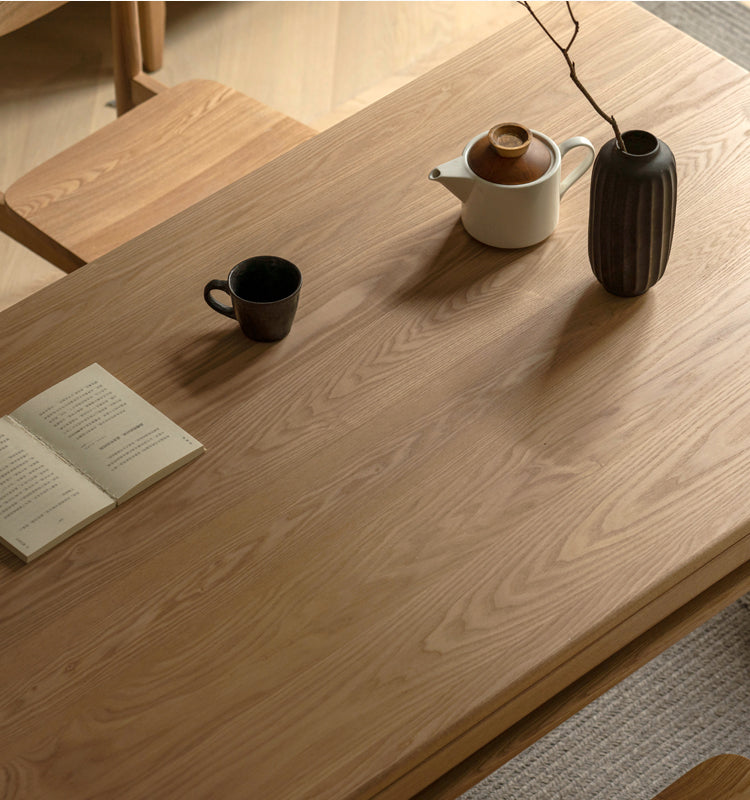 Ash Solid Wood Small-sized Modern Office Desk