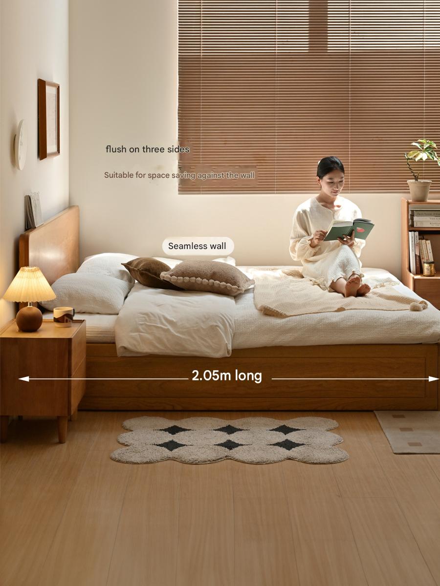 Cherry Solid Wood Box Bed