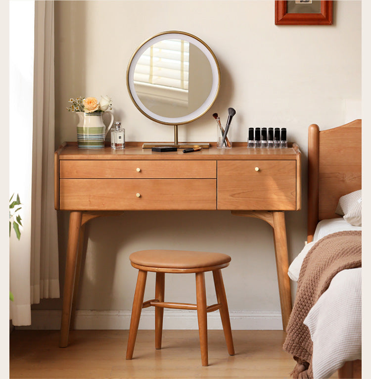 Cherry Solid Wood Small Dressing Table.