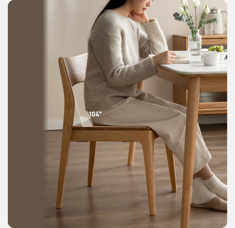 Solid Rubberwood, Ash, Oak Solid Wood Stacking Dining Chair