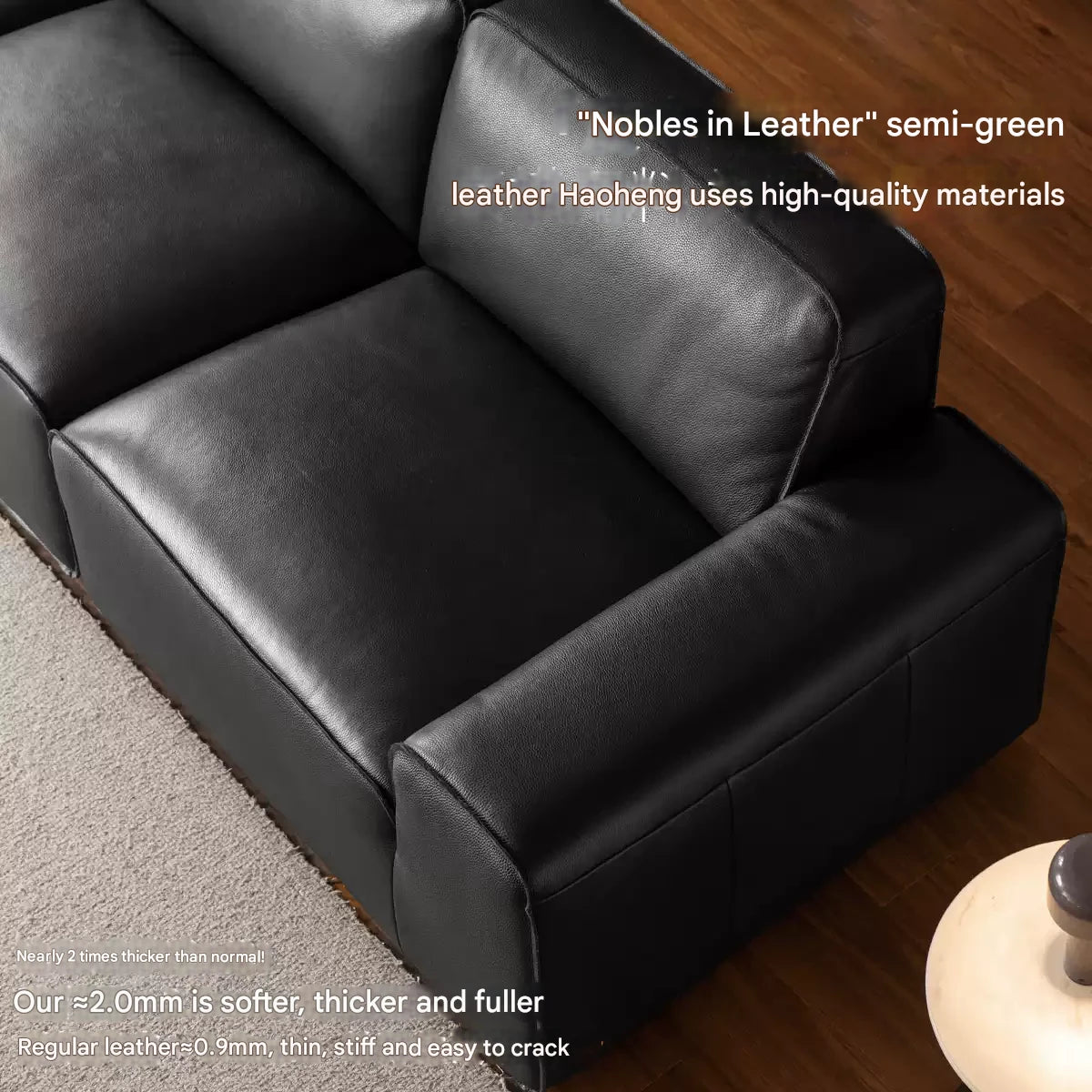 Genuine Leather Modern Minimalist Sofa