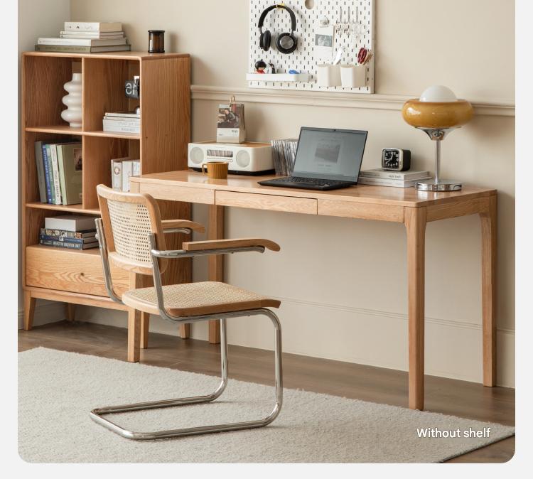 Oak Solid Wood Office Nordic Desk